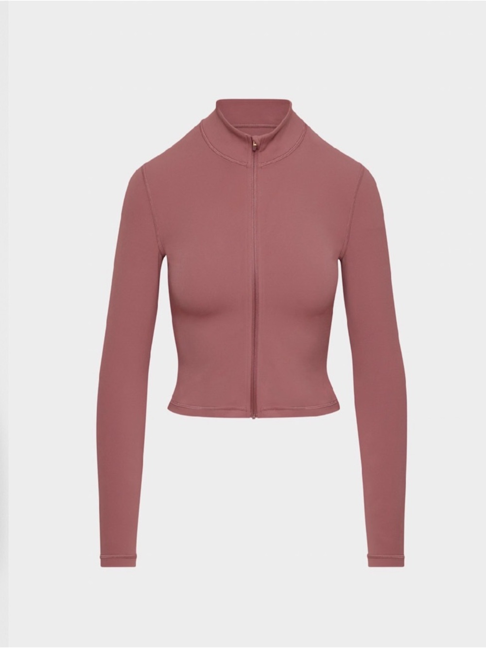 ARITZIA TNA Butter Long-Sleeve Zip Cropped Jacket - Dusty Rose